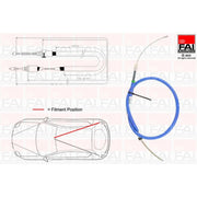 FAI Handbrake Cable Right Rear FBC0143