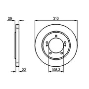 Bosch Front Brake Vented Discs & Pads fits Suzuki Grand Vitara I 1998-2003 2.0