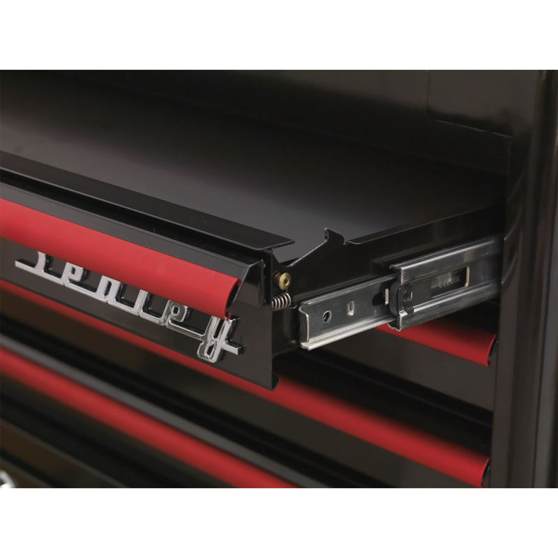 Sealey Rollcab 6 Drawer Wide Retro Style Black with Red Anodised Drawer Pulls Sealey - Dynamic Drive