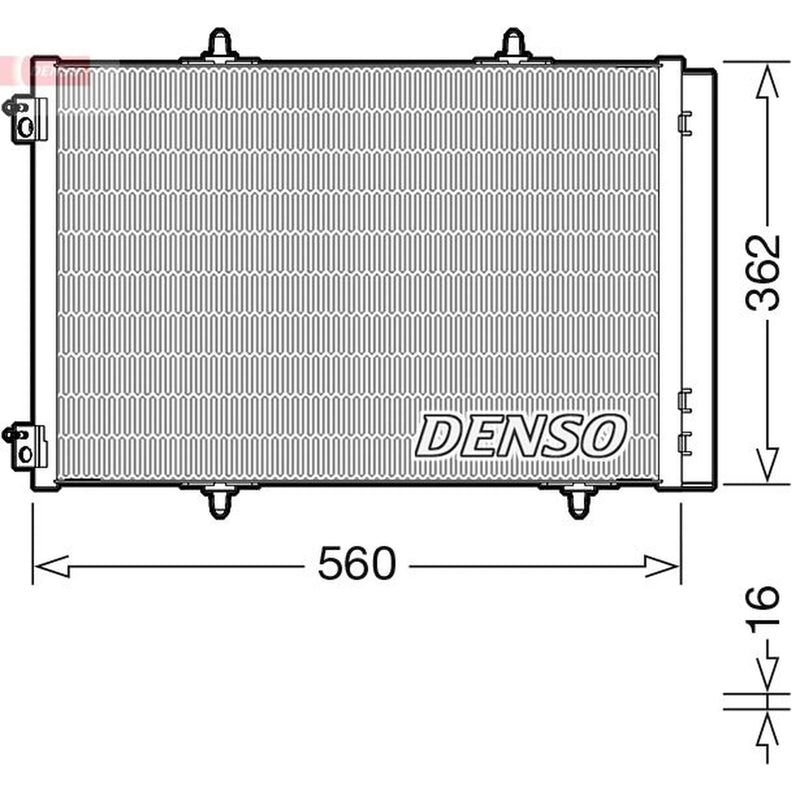 Denso Air Conditioning Condenser fits Citroën C3 Aircross I 2017-2018