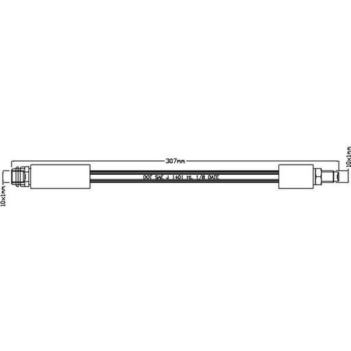 Juratek Brake Hydraulic Hose Line Front fits Mercedes-Benz A-Class 1997-2004