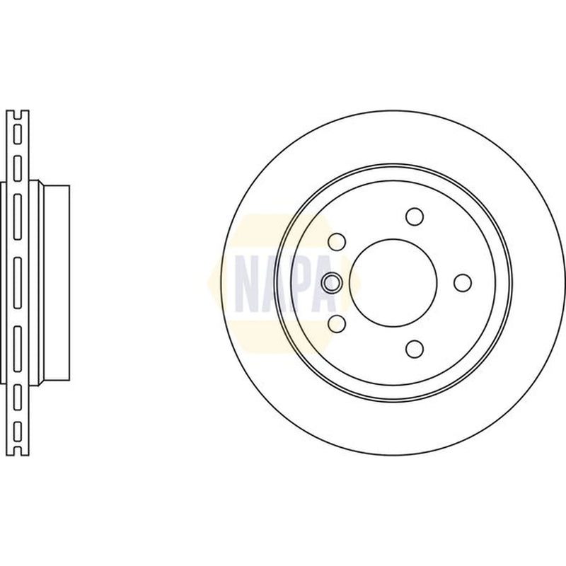 NAPA Front Vented & Rear Vented Brake Discs & Pads fits BMW 3 1998-2005