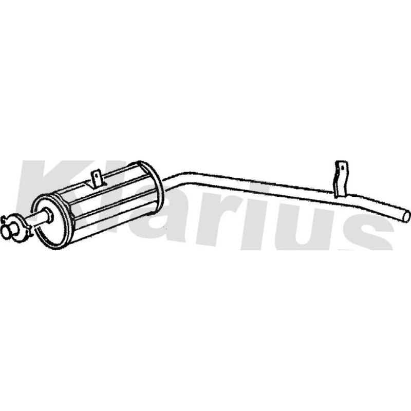 Klarius Box With Tail Pipe Rear fits Suzuki Samurai Closed Off-Road Vehicle