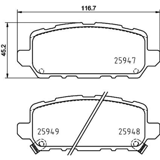 DON Rear Brake Pad Set fits Honda E:NY1 2023 on