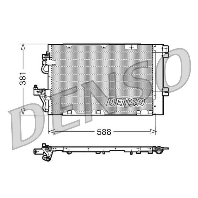 Denso Air Conditioning Condenser fits Opel Astra H 2004-2010 1.6 2.0
