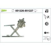 Valeo Electric Window Regulator Lifter Left Front 851226
