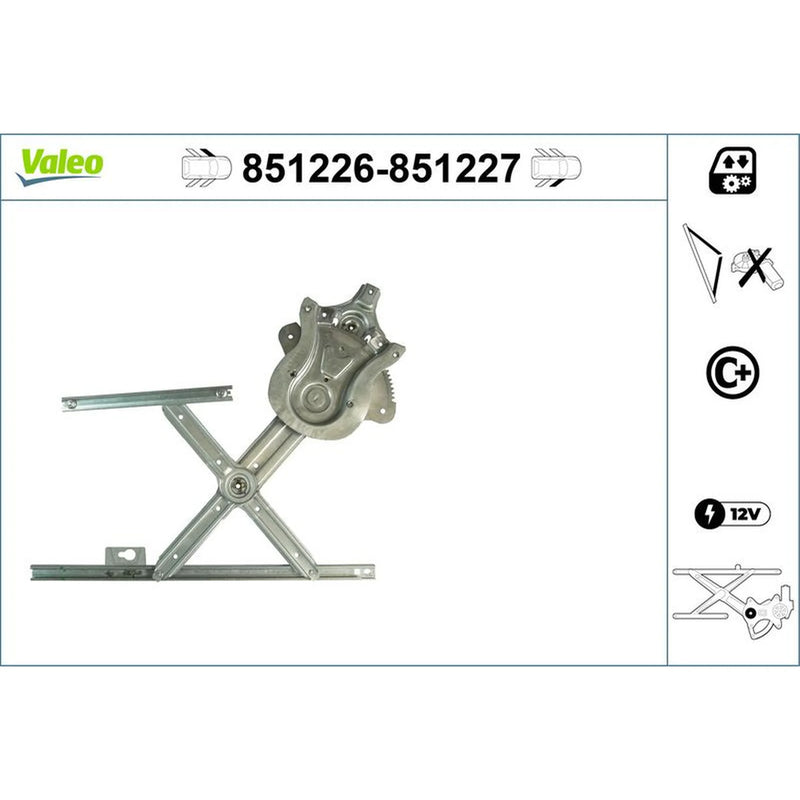 Valeo Electric Window Regulator Lifter Left Front 851226