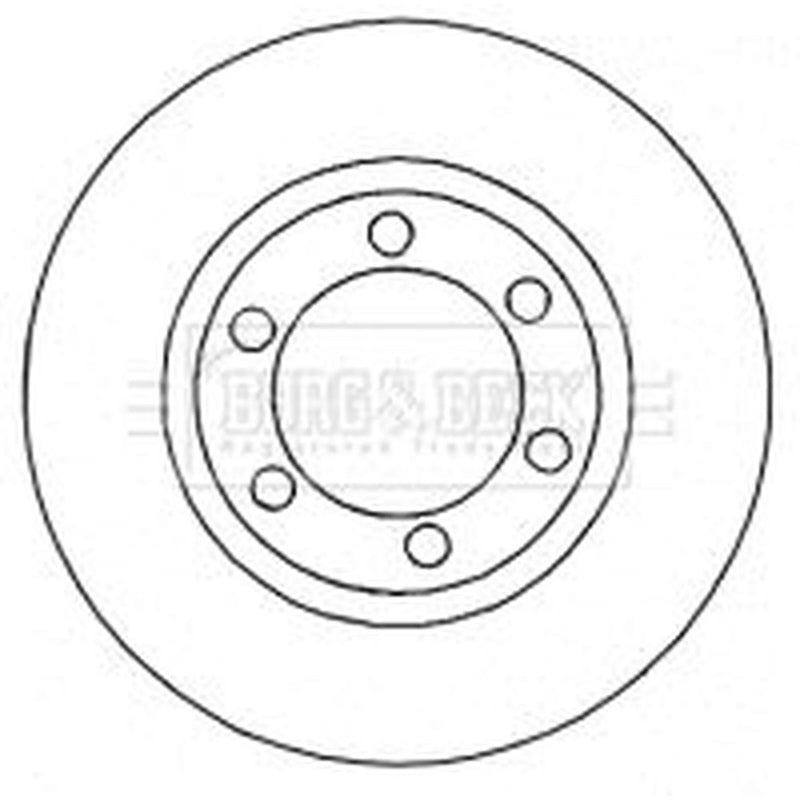 Borg & Beck 2 x Vented Brake Discs fits Hyundai Terracan 2001-2006 2.5 2.9 3.5