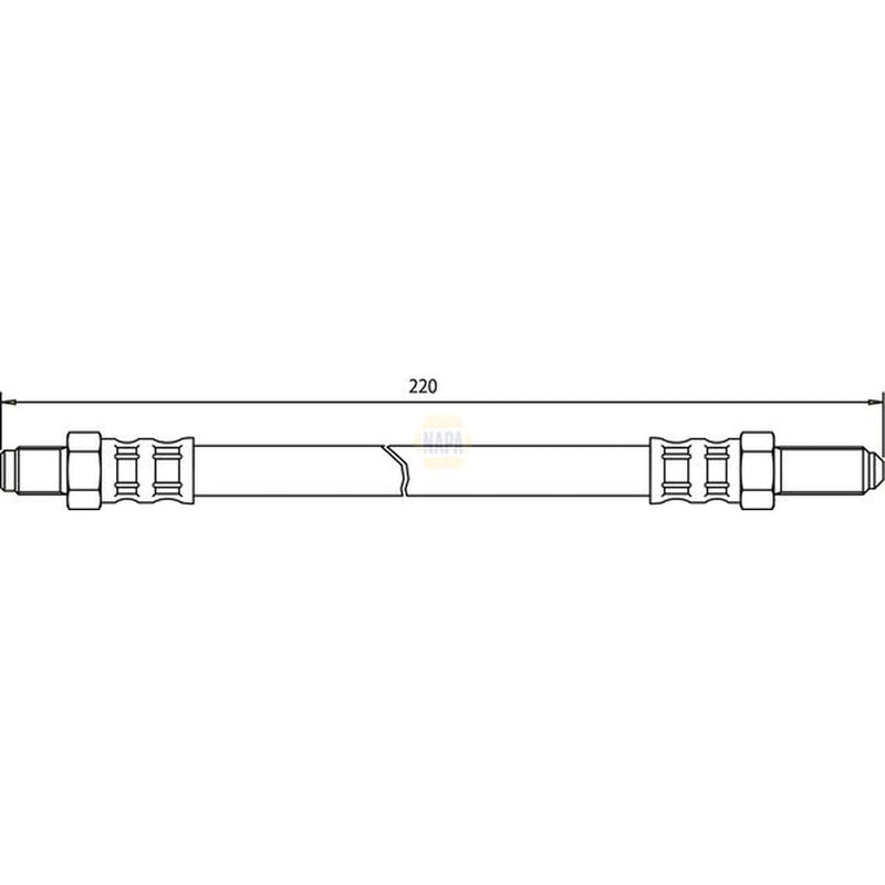 NAPA Brake Hydraulic Hose Line Rear NBH1421