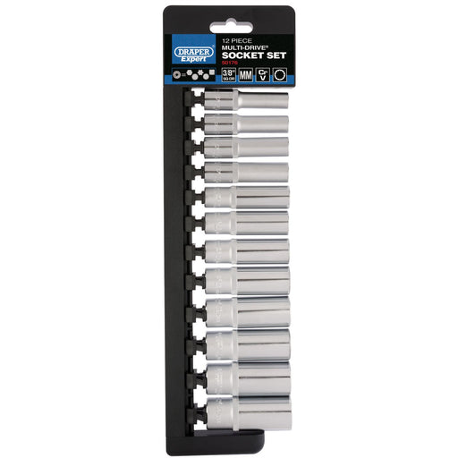 Draper Multi-Drive Deep Socket Set, 3/8" Sq. Dr. (12 Piece) 50176 Draper - Dynamic Drive