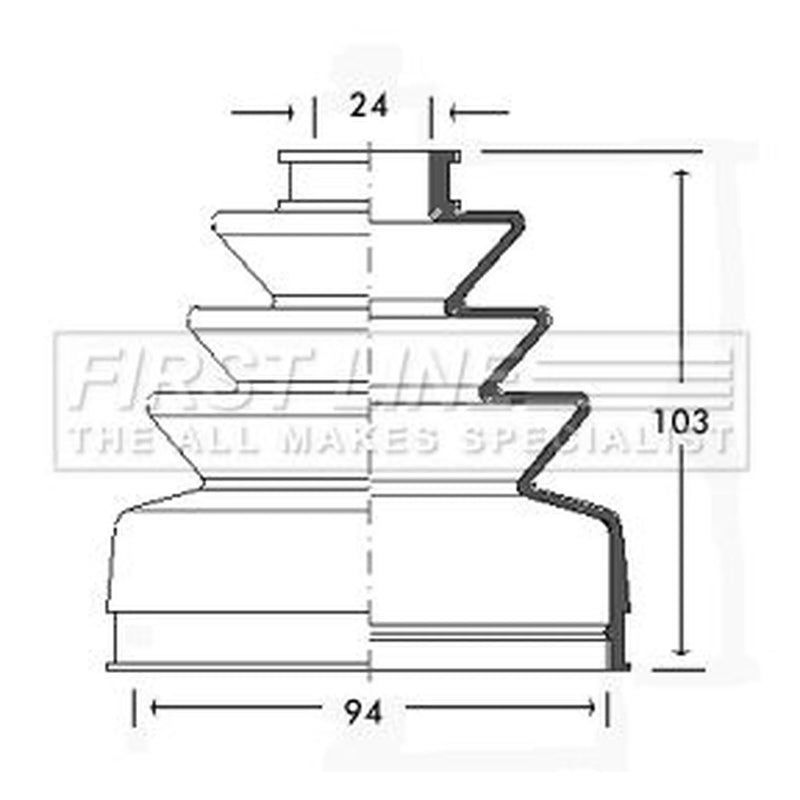 First Line Drive Shaft Bellow Kit Front Left fits Citroën C25 1981-1994