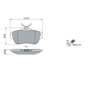 Bosch Front & Rear Pads fits Toyota Proace 2013-2016 1.6 2.0
