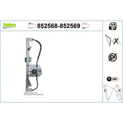 Valeo Electric Window Regulator Lifter Left Rear 852568