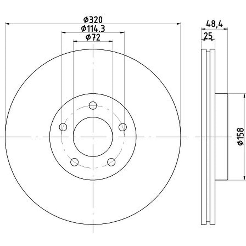 Textar 2 x Vented Front Brake Discs 92223503