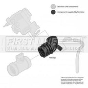 First Line Air Filter Intake Hose NBR (nitrile butadiene rubber) fits BMW 3