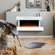 Baridi 46" Wall Mounting 1000W/2000W Electric Fireplace with LED Flame Effects Baridi  - Dynamic Drive