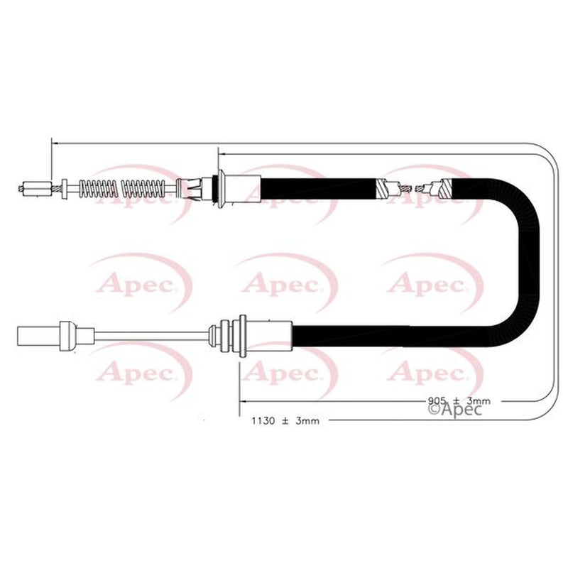 Apec Handbrake Cable Left Rear fits Nissan Cabstar E 1998-2006