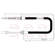 Apec Handbrake Cable Right Rear CAB1836