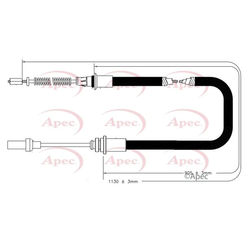 Apec Handbrake Cable Right Rear CAB1836