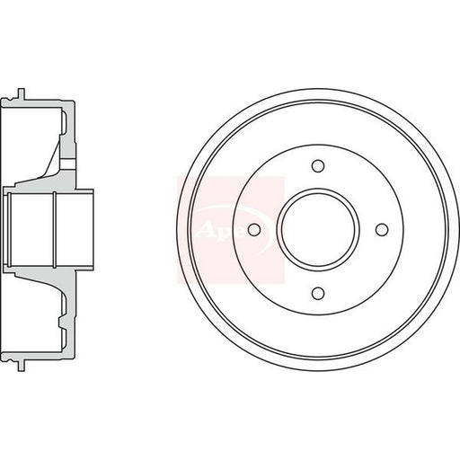 Apec 2 x Brake Drums