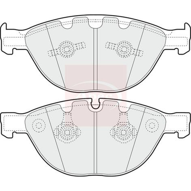 Apec Front Vented & Rear Vented Brake Discs & Pads fits BMW 5 2004-2010