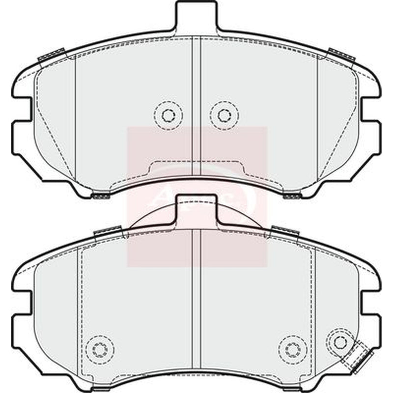 Apec Front Brake Pad Set fits Hyundai Elantra III 2000-2006 1.6 1.8 2.0