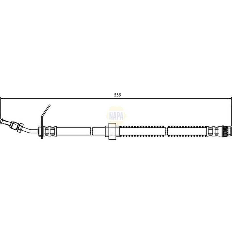 NAPA Brake Hydraulic Hose Line Front fits Nissan Interstar 2003 on