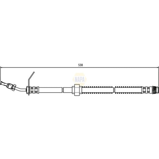NAPA Brake Hydraulic Hose Line Lower NBH1306