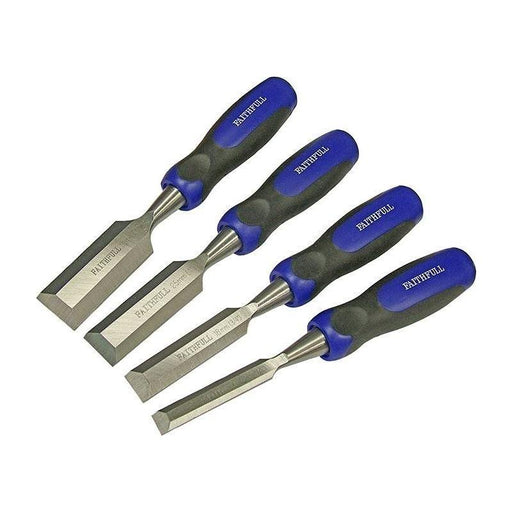 Faithfull Bevel Edge Butt Chisel Set, 4 Piece Faithfull - NN4 Online