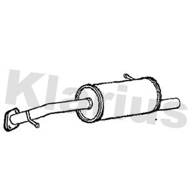 Klarius Box With Tail Pipe Rear fits Mazda 2 2014 on 1.5