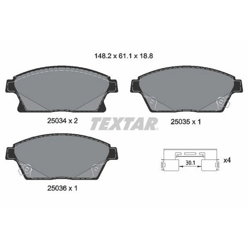 Textar Front Brake Pad Set 2503401