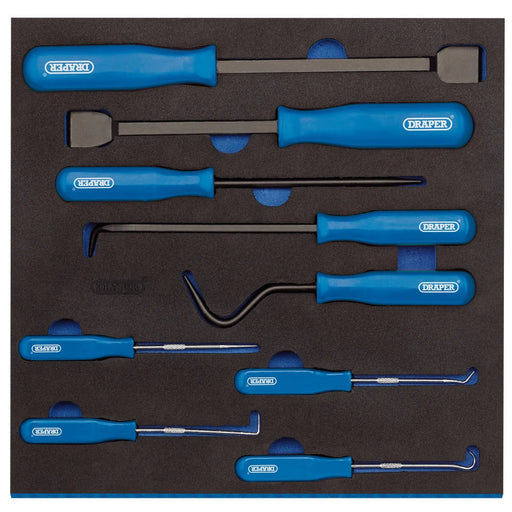 Draper Scraper, Hook and Pick Set in 1/2 Drawer EVA Insert Tray (9 Piece)