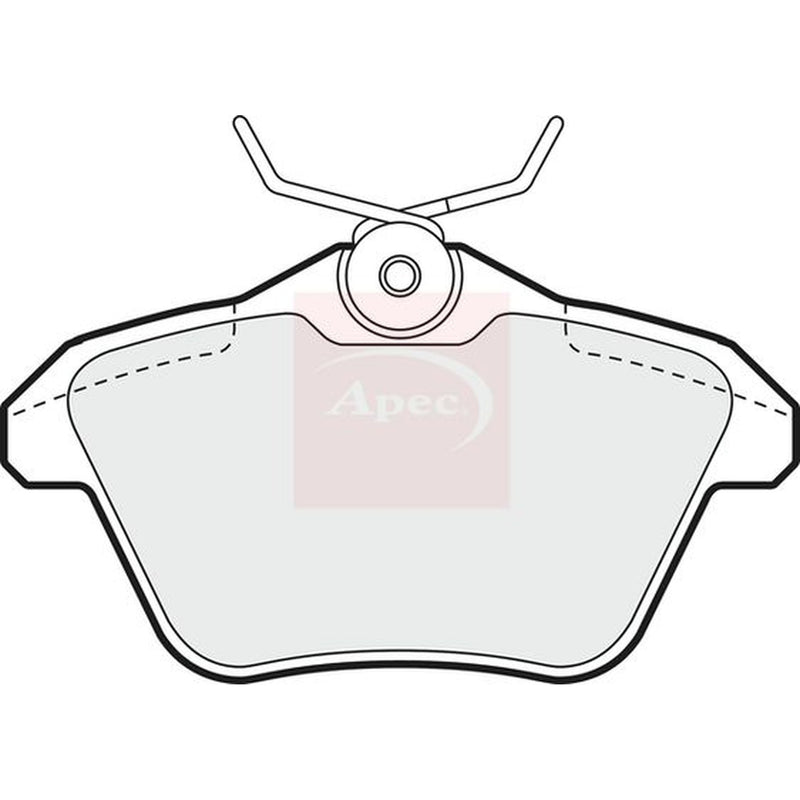 Apec Rear Brake Pad Set fits Alfa Romeo 156 1997-2005 1.6 1.8 2.0 2.4 2.5