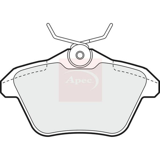 Apec Rear Brake Pad Set fits Alfa Romeo 156 1997-2005 1.6 1.8 2.0 2.4 2.5