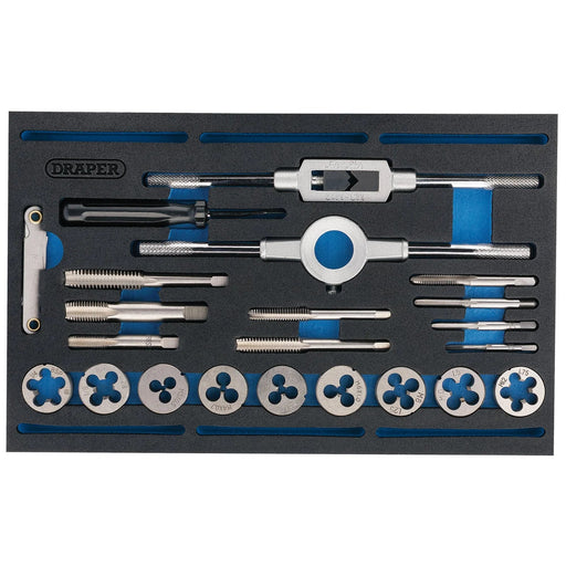 Draper Combination Tap and Die Set - Metric and BSP in EVA Foam Insert Tray (22