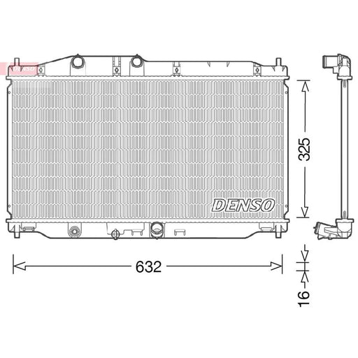 Denso Engine Radiator fits Honda Civic IX 2012-2016 1.4