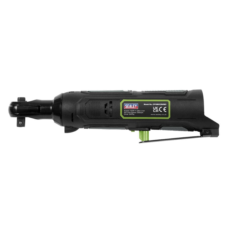 Sealey Cordless Ratchet Wrench 3/8"Sq Drive 10.8V SV10.8 Series Body Only Sealey - Dynamic Drive