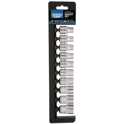Draper Multi-Drive Socket Set, 1/2" Sq. Dr. (10 Piece) 50201 Draper - Dynamic Drive
