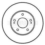 Borg & Beck Front Brake Discs & Pads fits Mitsubishi Space 1997-2004 2.0 2.4