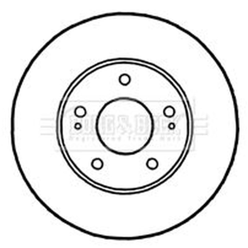 Borg & Beck Front Brake Discs & Pads fits Mitsubishi Space 1997-2004 2.0 2.4