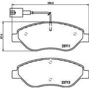 Mintex Front Brake Pad Set fits Alfa Romeo Mito 2008-2018 1.3 1.4 1.6