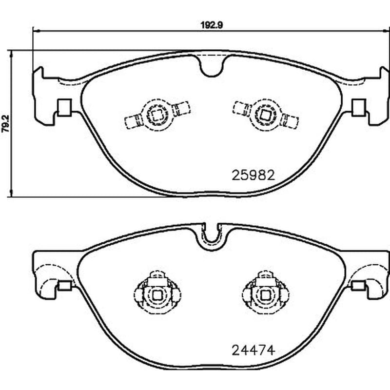 Mintex Front Brake Pad Set fits Jaguar F-Type 2012-2017 2.0 3.0 5.0