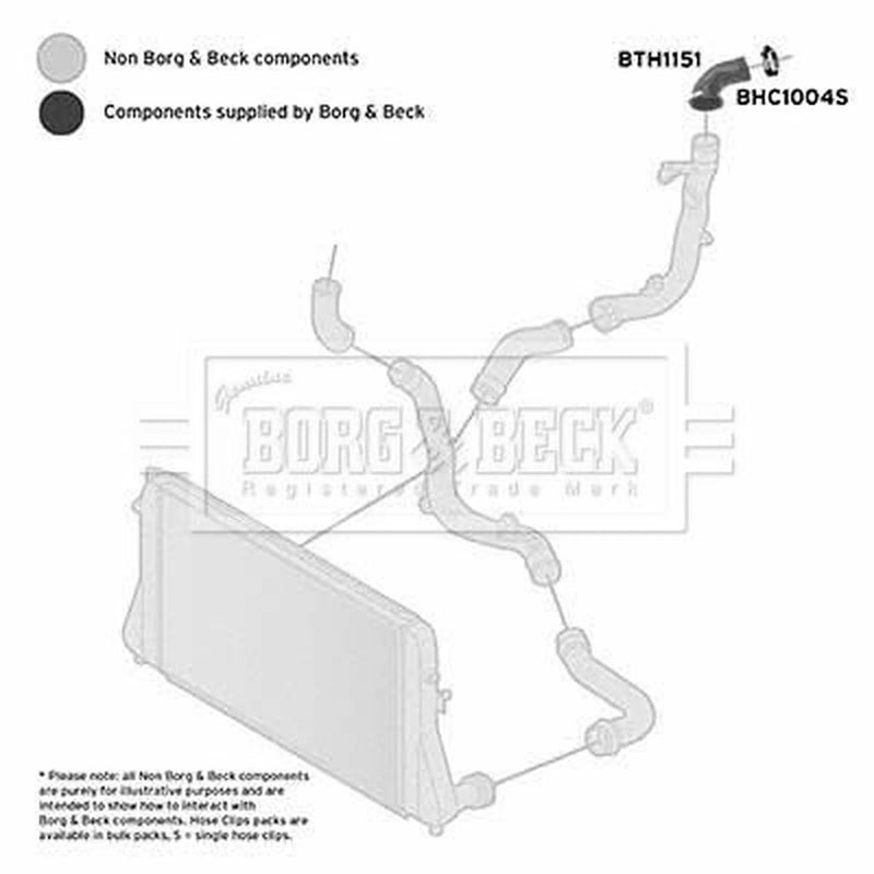 Borg & Beck Intercooler Turbo Charge Air Hose Lower BTH1151