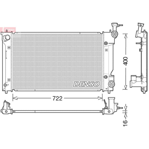 Denso Engine Radiator fits Lexus Is III 2013-2015