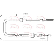 Apec Handbrake Cable Left Rear fits Seat Cordoba 1993-2002 1.8 2.0