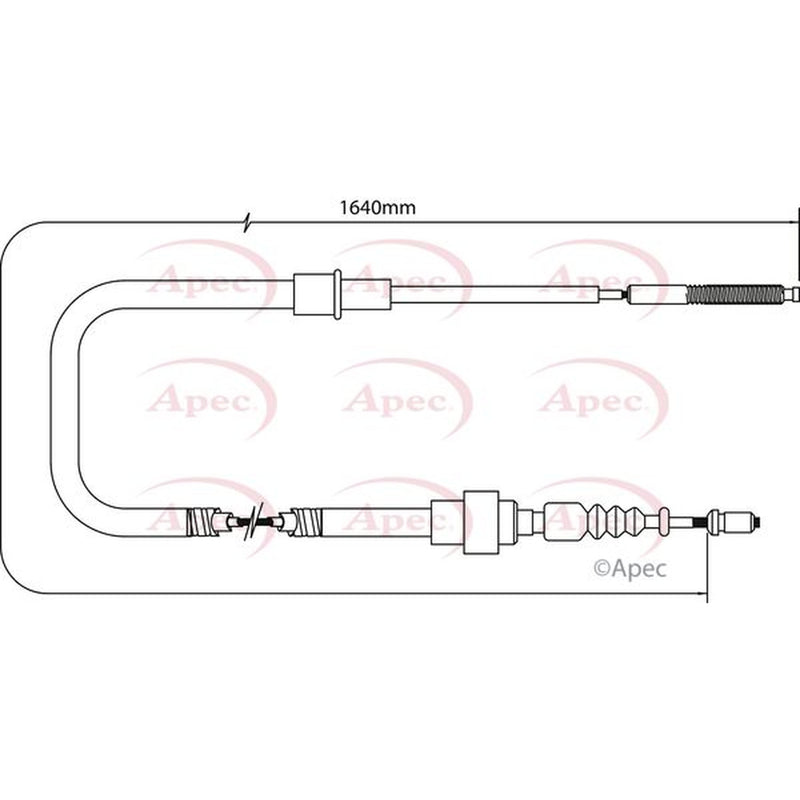 Apec Handbrake Cable Left Rear fits Seat Cordoba 1993-2002 1.8 2.0