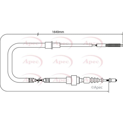 Apec Handbrake Cable Right Rear CAB1532