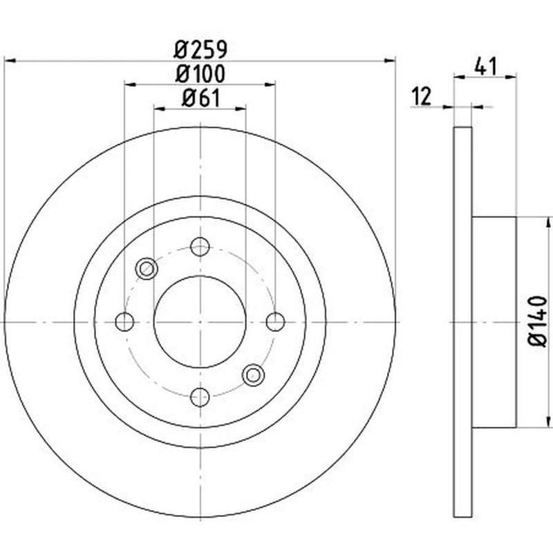 Mintex Front Brake Solid Discs & Pads fits Renault Twingo I 1996-2007 1.2