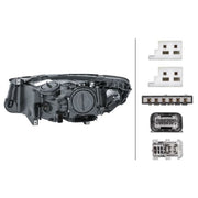 Hella Headlight Headlamp PY24W Right fits BMW 5 Gran Turismo 2009-2017