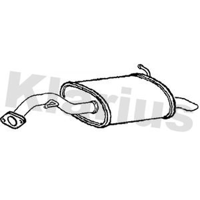 Klarius Box With Tail Pipe Rear fits Toyota Yaris 2020 on 1.5